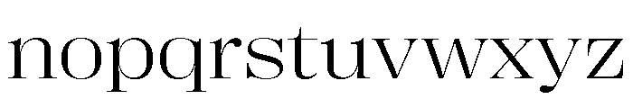 Right Didone Wide Variable 2 Font LOWERCASE