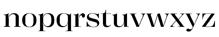Right Didone Wide Variable 3 Font LOWERCASE