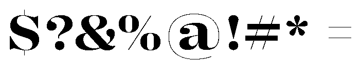 Right Didone Wide Variable 5 Font OTHER CHARS