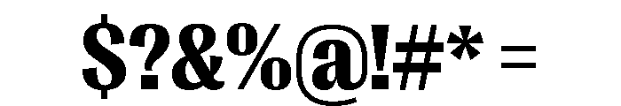 Right Gothic Compact Variable 6 Font OTHER CHARS