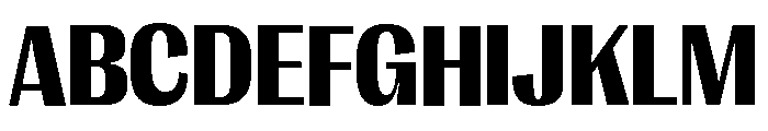 Right Gothic Compact Variable 7 Font UPPERCASE
