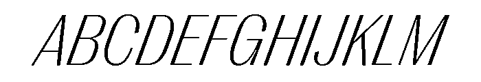 Right Gothic Compact Variable 8 Font UPPERCASE
