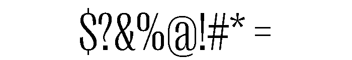 Right Gothic Narrow Variable 2 Font OTHER CHARS