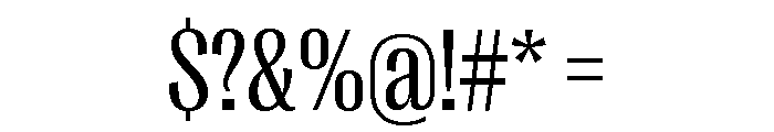 Right Gothic Narrow Variable 3 Font OTHER CHARS