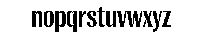 Right Gothic Narrow Variable 5 Font LOWERCASE