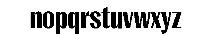 Right Gothic Narrow Variable 6 Font LOWERCASE