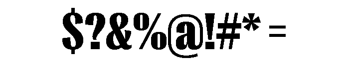Right Gothic Narrow Variable 7 Font OTHER CHARS