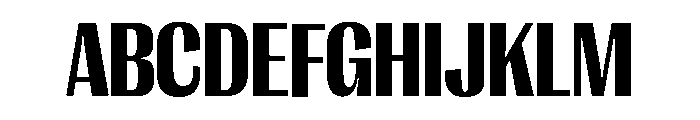 Right Gothic Narrow Variable 7 Font UPPERCASE