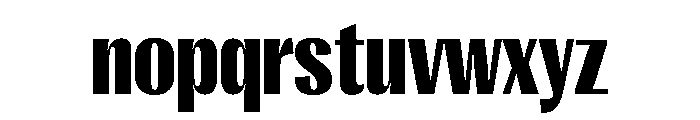 Right Gothic Narrow Variable 7 Font LOWERCASE