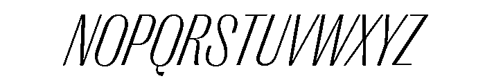 Right Gothic Narrow Variable 8 Font UPPERCASE