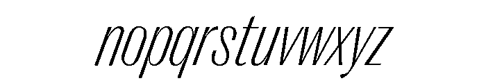 Right Gothic Narrow Variable 8 Font LOWERCASE