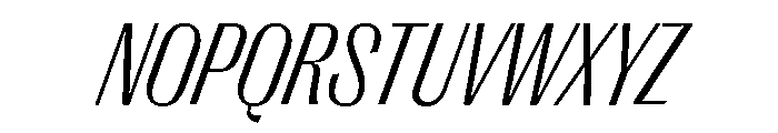 Right Gothic Narrow Variable 9 Font UPPERCASE
