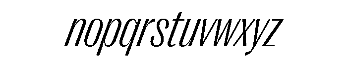 Right Gothic Narrow Variable 9 Font LOWERCASE