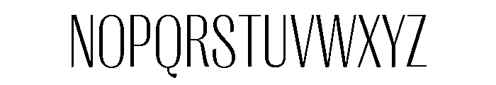 Right Gothic Narrow Variable Font UPPERCASE