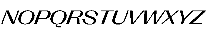 Right Gothic Spatial Variable 10 Font UPPERCASE