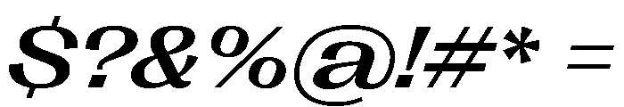 Right Gothic Spatial Variable 11 Font OTHER CHARS