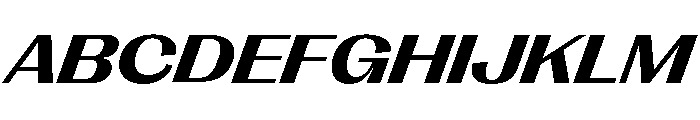 Right Gothic Spatial Variable 12 Font UPPERCASE