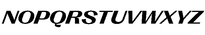 Right Gothic Spatial Variable 12 Font UPPERCASE