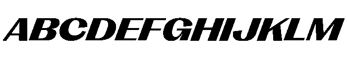 Right Gothic Spatial Variable 13 Font UPPERCASE