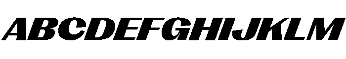 Right Gothic Spatial Variable 14 Font UPPERCASE