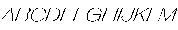 Right Gothic Spatial Variable 8 Font UPPERCASE