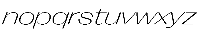 Right Gothic Spatial Variable 8 Font LOWERCASE