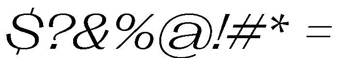 Right Gothic Spatial Variable 9 Font OTHER CHARS