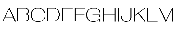 Right Gothic Spatial Variable Font UPPERCASE