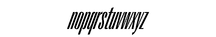 Right Gothic Tall Variable 10 Font LOWERCASE