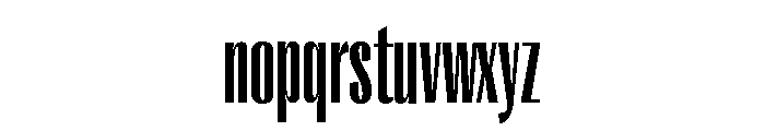 Right Gothic Tall Variable 5 Font LOWERCASE