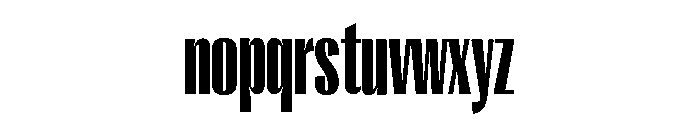 Right Gothic Tall Variable 7 Font LOWERCASE