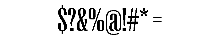 Right Gothic Tight Variable 4 Font OTHER CHARS