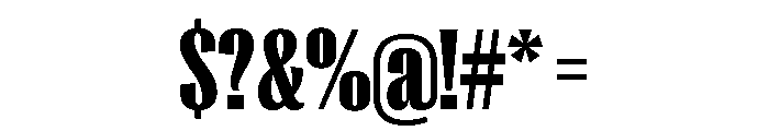 Right Gothic Tight Variable 7 Font OTHER CHARS