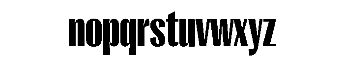 Right Gothic Tight Variable 7 Font LOWERCASE