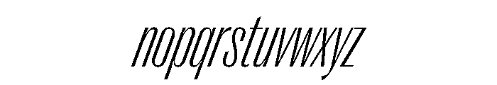 Right Gothic Tight Variable 8 Font LOWERCASE
