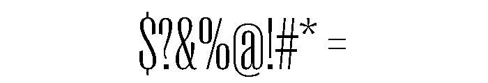 Right Gothic Tight Variable Font OTHER CHARS