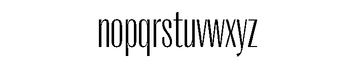 Right Gothic Tight Variable Font LOWERCASE