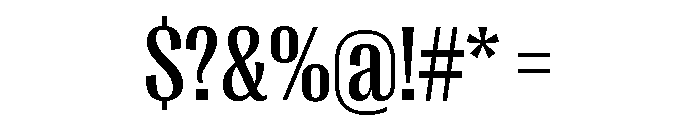 Right Gothic Variable 18 Font OTHER CHARS