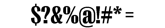 Right Gothic Variable 20 Font OTHER CHARS