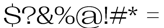Right Gothic Variable 44 Font OTHER CHARS
