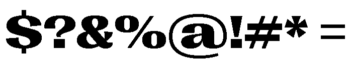 Right Gothic Variable 48 Font OTHER CHARS