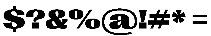 Right Gothic Variable 49 Font OTHER CHARS