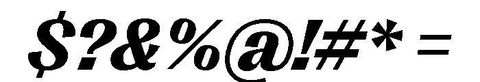 Right Gothic Variable 83 Font OTHER CHARS
