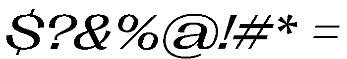 Right Gothic Variable 94 Font OTHER CHARS