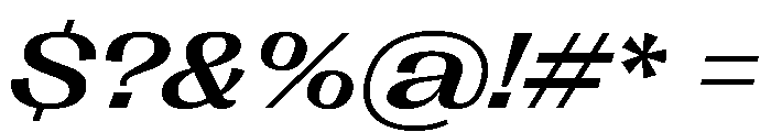 Right Gothic Variable 95 Font OTHER CHARS