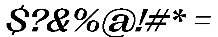 Right Gothic Wide Variable 11 Font OTHER CHARS
