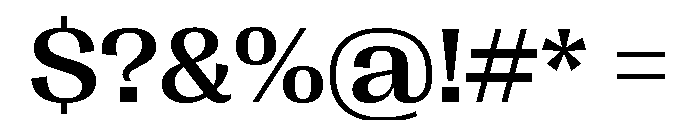 Right Gothic Wide Variable 4 Font OTHER CHARS