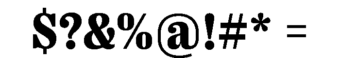 Right Serif Compact Variable 6 Font OTHER CHARS