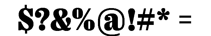 Right Serif Compact Variable 7 Font OTHER CHARS