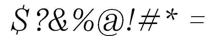 Right Serif Italic Variable 2 Font OTHER CHARS